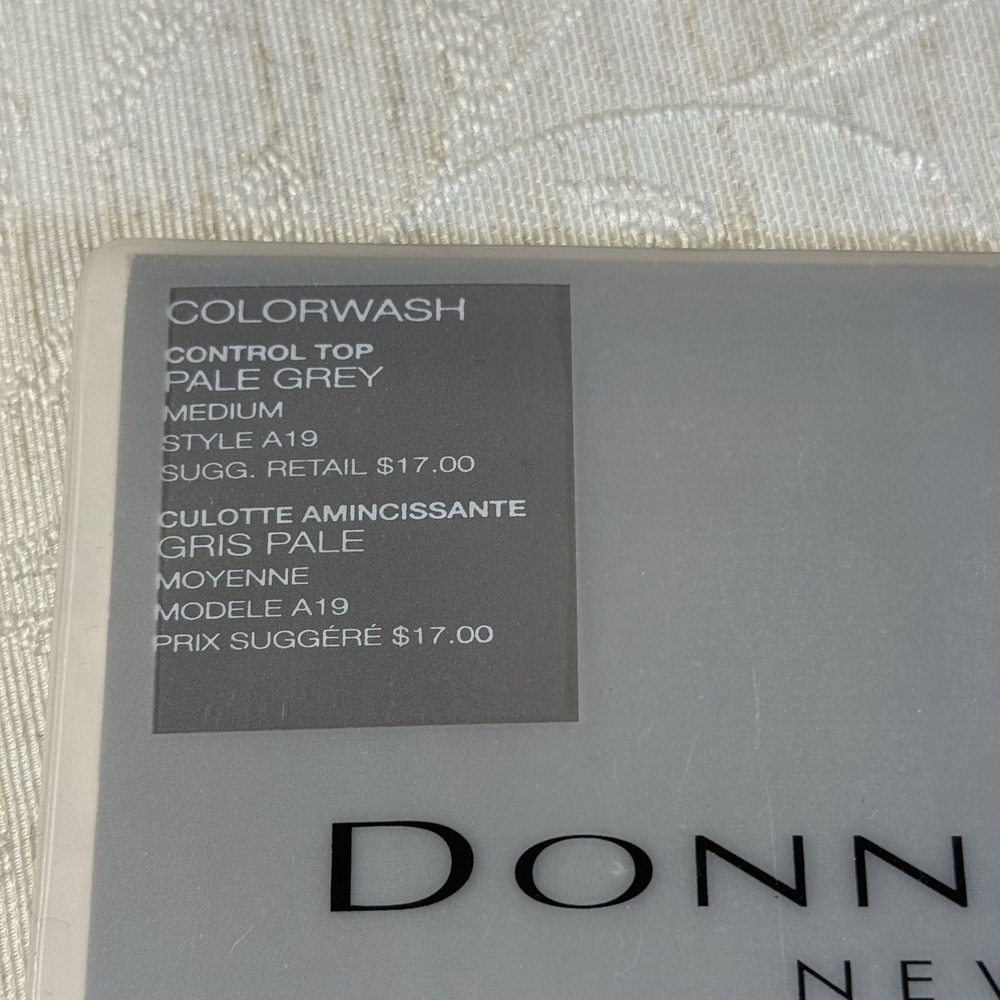 Donna Karan The Nudes Colorwash Pale Grey Control Top. Size Medium Control Top